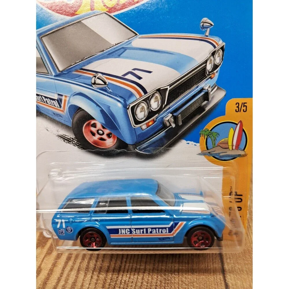 Hot Wheels '71 Datsun Bluebird 510 Wagon Blue Surf's Up 3/5 JNC Surf Patrol NEW